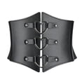 thumbnail image 1 of GHSOHS Wide Belts for Women Retro Lace-up Corset Elastic Waist Belt Tied Bandage Leather Belts for Women Dresses Jeans Pants Silver, 1 of 2