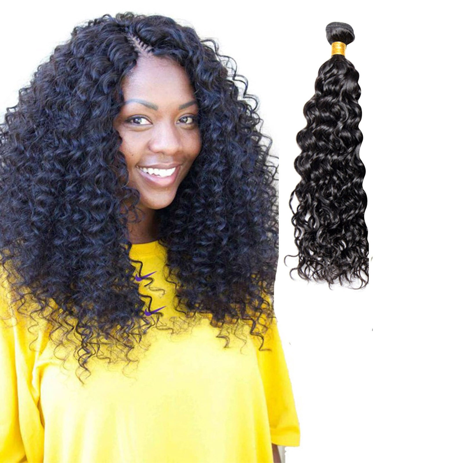 GHSOHS Wigs Human Hair Black Hairpieces Natural Clip in  display picture 2
