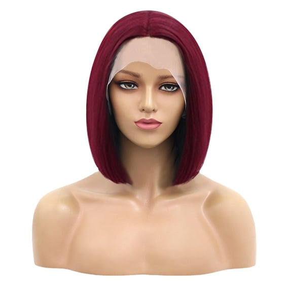 GHSOHS Wigs Human Hair Cute Crochet Hair Beauty Natural Wavy Wigs Human Hair White Wig Short Bob Wigs for Women 12Inch Heat Resisting Middle Part Straight Synthetic Halloween Wig Hair Accessories