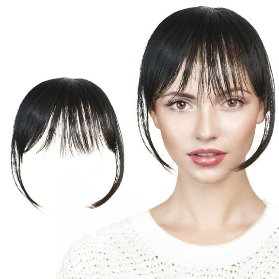 GHSOHS Wigs Human Hair Hairpieces Blonde Wig Human Hair Women's Bangs Hair Clips Hair Extensions Wigs To Increase Hair Volume Double Bangs Hair Clips Bangs Curved Bangs Suitable for Daily Wear