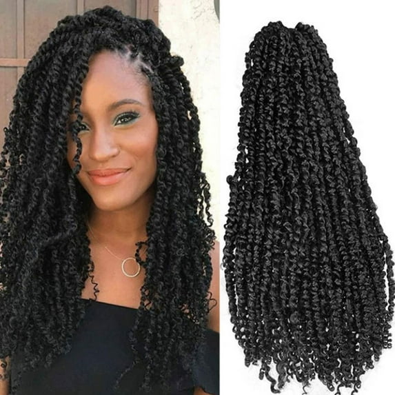 GHSOHS Wigs Human Hair Natural Brown Wig Human Hair Crochet Hair 18 Inch Pre Short Crochet Passion Hair Pre Looped Passion Crochet Braids Bohemian Crochet Hair 1 Pack Contains 14 Strand