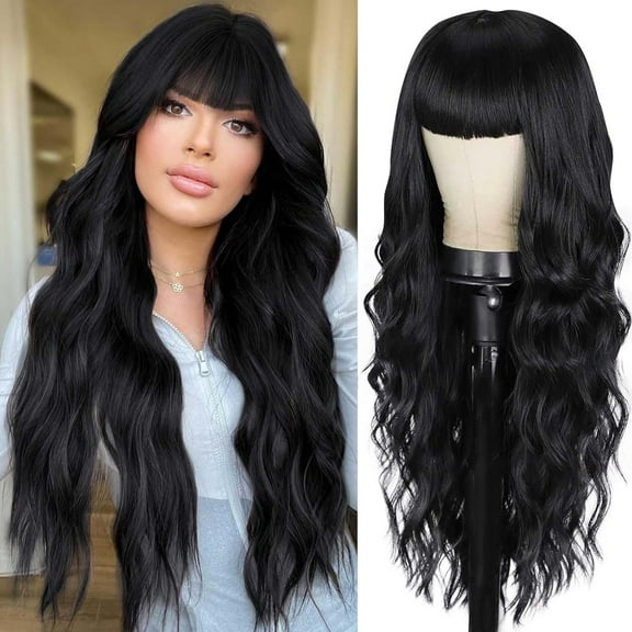 GHSOHS Wigs Human Hair Natural Pizazz Hair Beauty Black Eye Catching Wig Black Women's Wig Natural Appearance Black Eye Catching Wig Heat Black Eye Catching Wave Wig Hair Extensions Hair Accessories