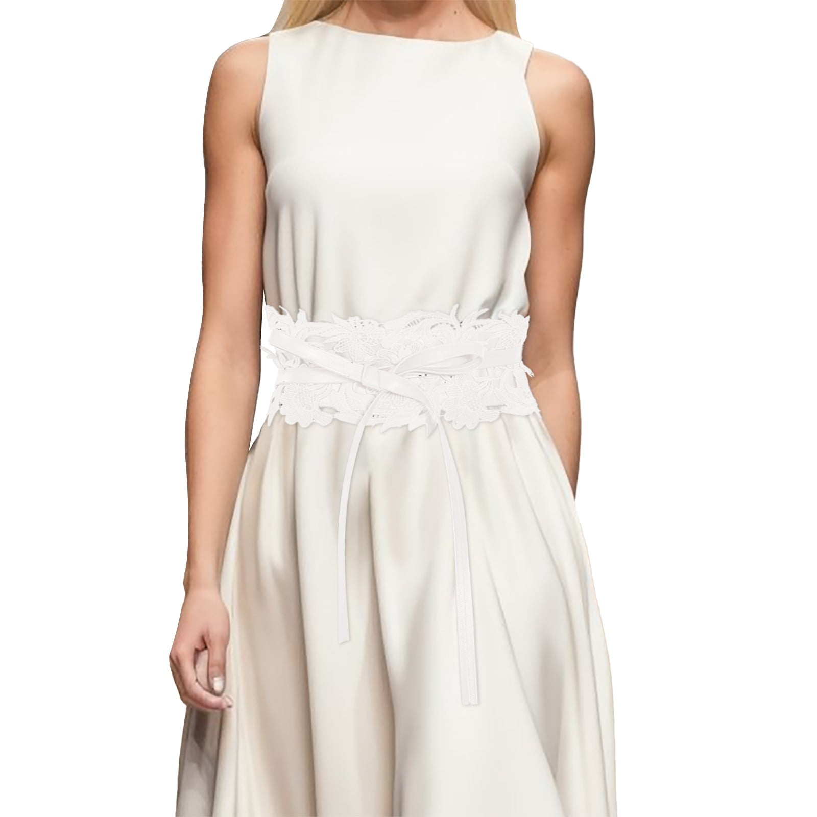 womens white waist belt