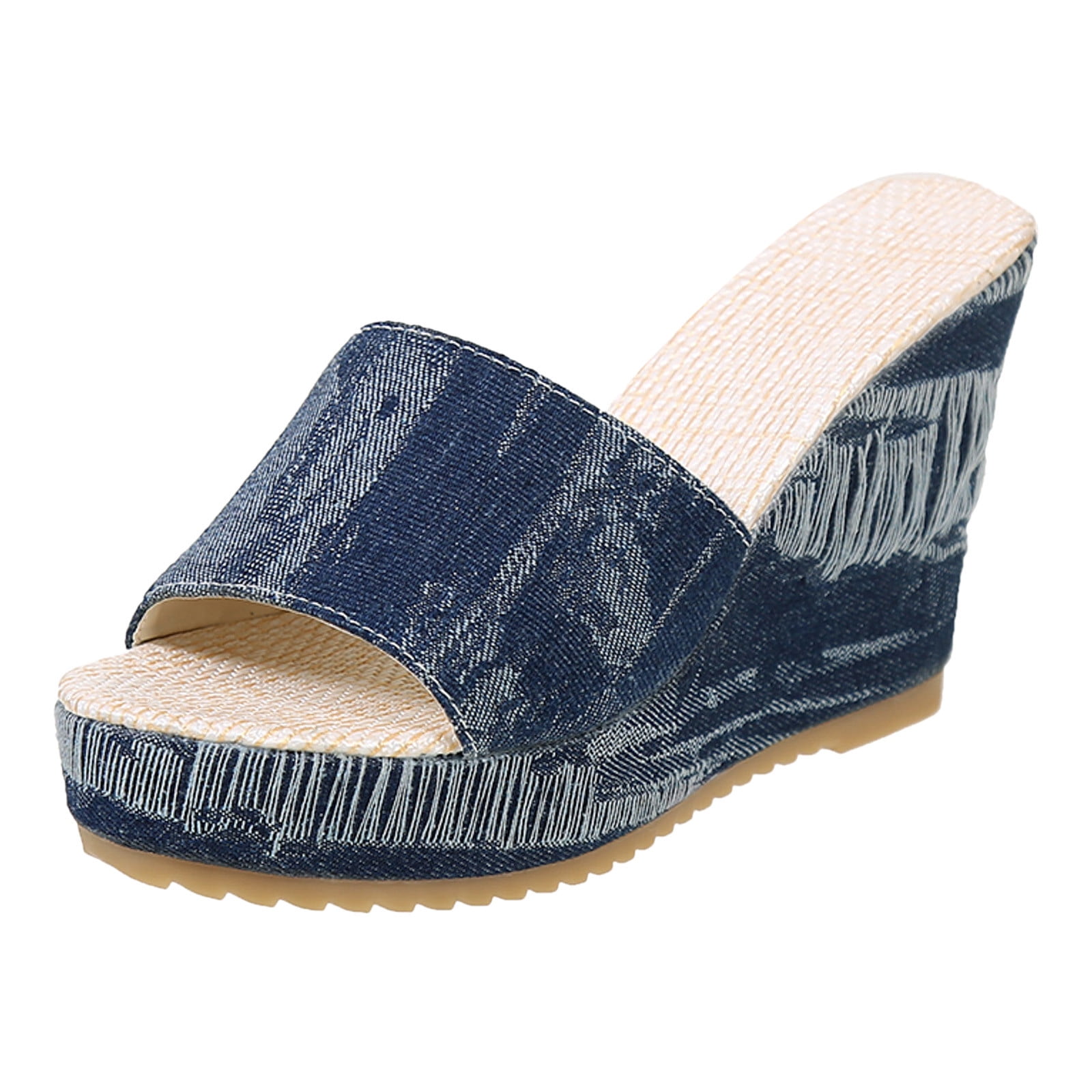 Womens Plus-Size Wedge Flip-Flops