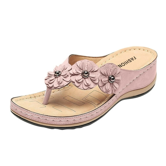 GHSOHS Womens Sandals Slippers Black Sandals Large Size Walking Shoes Wide Sandals for Women Shoes Open Toe Thong Sandals And Comfortable Outdoor Beach Casual Sandals Womens Sandals Comfortable,9