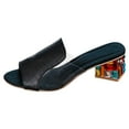 thumbnail image 1 of GHSOHS Womens Sandals Slippers Women's Sandals Fashion Swim Shoes Platform Sandals Color Blocking Thick Heel Square Heel Open Toe Breathable Comfortable Summer Casual Shoes Wedge Sandals,9, 1 of 9
