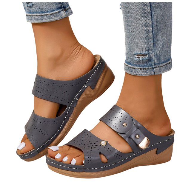 GHSOHS Womens Sandals Slippers Women's Heeled Sandals Plus Size Swim