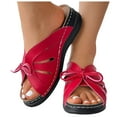 thumbnail image 1 of GHSOHS Womens Sandals Slippers Women's Slide Sandals Summer Women Shoes Sandals Arch Support Women Shoes Comfort Thick Soled Wedge Sandals Beach Bohemian Sandals Beach Sandal Flat Sandals for Wom,7, 1 of 7
