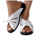 thumbnail image 1 of GHSOHS Womens Sandals Slippers Women's Slides Sandals Fashion Sandal Thong Sandals for Women Shoes Comfortable Thick Soled Wedge Sandals Beach Bohemian Sandals Black Beach Sandals Comfortable,6, 1 of 8