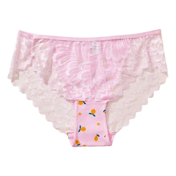 GHSOHS Womens Underwear Brief Womens Briefs Underwear High Waisted Underwear for Women Large Size Panties For Women Female Lace Underwear T Back Mid Waist Women Lace Panty Pink Boyshorts Seamles,3XL