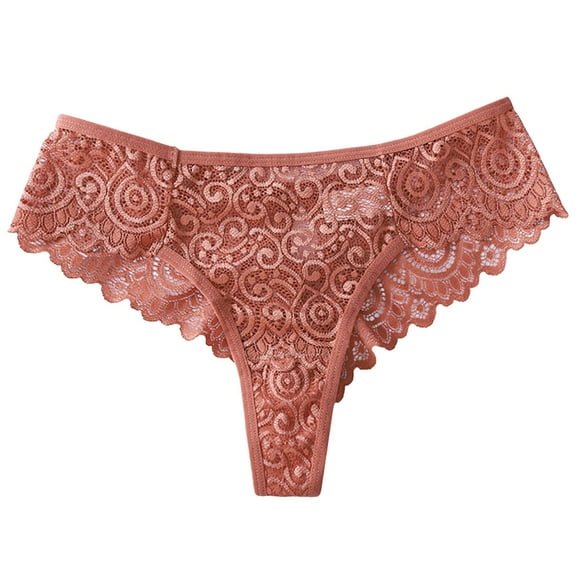 GHSOHS Womens Underwear Brief Plus Size High Waisted Underwear High Waisted Thong Panties Lace Gstring Underwear Panties Lowwaist Briefs Cotton Crotch Seamless Underpants No Show Lace Panties Pi,S