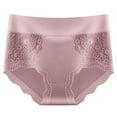 thumbnail image 1 of GHSOHS Womens Underwear Briefs Cotton Bikini Underwear Panty for Women Ladies Lace Cotton Plus Large Size Underwear Waist Traceless Breathable Briefs Cotton Crotch Seamless Underpants Pink Panty,M, 1 of 5