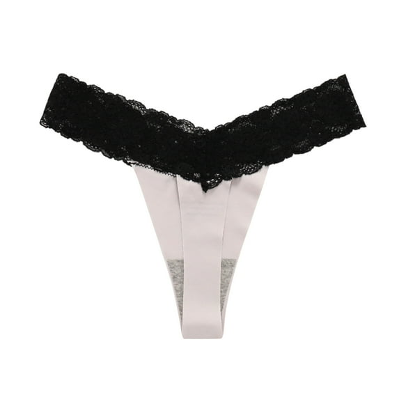 GHSOHS Womens Underwear Briefs Underwear Pack Bikini French Cut Underwear for Women Cotton Thongs Flroal Lace Panties Underwear Breathable No Show T Back Panties Low Rise Bikini Briefs Panty Gre,L