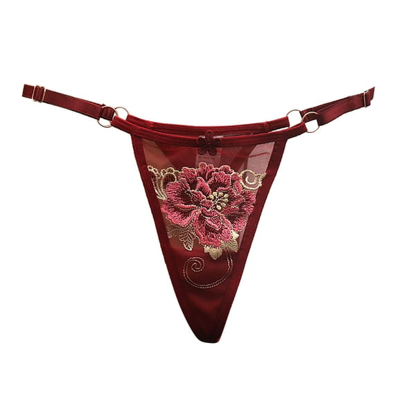 GHSOHS Womens Underwear Briefs Underwear Women Pack Bikini French Cut Underwear for Women Flroal Lace Panties Seamless Low Rise Thongs Underpants Breathable Hipster Boyshorts Embroidery Briefs T