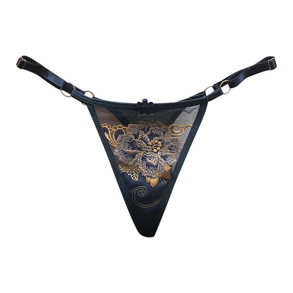 GHSOHS Womens Underwear Panties Black Seamless Underwear Women Sexy Panties for Women Women's Flroal Lace Panties Seamless Low Rise Thongs Underpants Breathable Hipster Boyshorts Embroidery Brief
