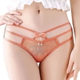 thumbnail image 1 of GHSOHS Womens Underwear Panty Ladies Cotton Underwear Panties Plus Size Lingerie Women's Lace Panties Low Waisted Hollow Out Flroal Lace Sweet Oversized Triangle Pants Hipster Underwear Briefs O,XL, 1 of 3