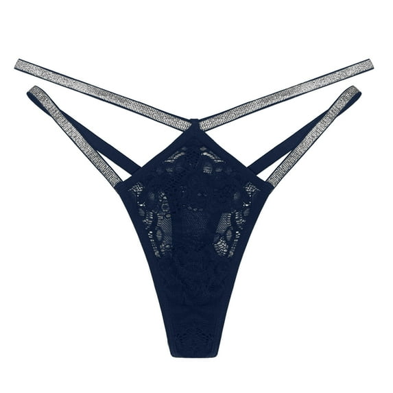 GHSOHS Womens Underwear Panty Panties for Women Pack Tummy Control Underwear Sets for Women Hollow out Lace Panties No Show Low Rise G String Thongs Breathable Sport Embroidery Bow Underwear Brie,L