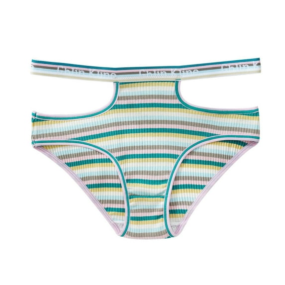 GHSOHS Womens Underwear Pantys Breathable Thongs for Women Panties Sweet And Spicy Neon Sweetheart Mid Rise Cotton Panties for Women's Hollow Out Colorful Lingerie Green Brief Cotton Panties,XXL