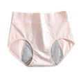 thumbnail image 1 of GHSOHS Womens Underwear Pantys Seamless Thong High Waisted Panties Women's Mid Waist Pure Cotton Breathable The Warm Velvet To Keep Warm Panties Underpants Hipster Panty Period Underwear Pink Bri,M, 1 of 3