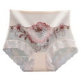 thumbnail image 1 of GHSOHS Womens Underwear Pantys Tummy Control Lace Thongs for Women Lace Underwear Panties Sexy Sheer Hipster Panty Underpants Hipster Panty Floral Printed Briefs Beige Brief High Waisted Thongs f,L, 1 of 6