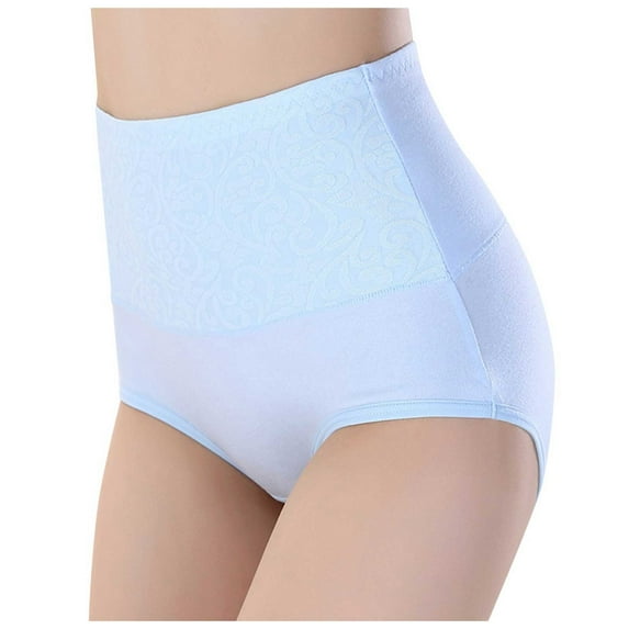 GHSOHS Womens Underwear Pantys Underwear Women Underwear Tummy Control Sexy Panties Women's Spring High Waist Shapewear Short Pants Shapewear Control Panties Underpants Hipster Panty Briefs Blue ,L