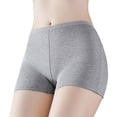 thumbnail image 1 of GHSOHS Womens Underwear Thongs Full Coverage Underwear Plus Size Thongs Women Solid Pure Cotton Anti Exposure Mid Waist Bottoming Pants Cotton Briefs Cotton Crotch Seamless Underwear Grey Panty ,L, 1 of 4