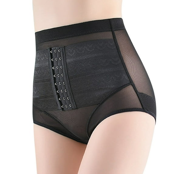 GHSOHS Womens Underwear Thongs Womens Bikini Underwear Cotton Underwear Shapewear Control Shorts Body Shaper Panties High Waisted Lifter Thigh Cotton Crotch Seamless Underwear Blac,M
