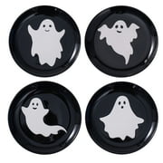 Way To Celebrate Halloween 4-Piece Stoneware Ghost Appetizer Plate Set