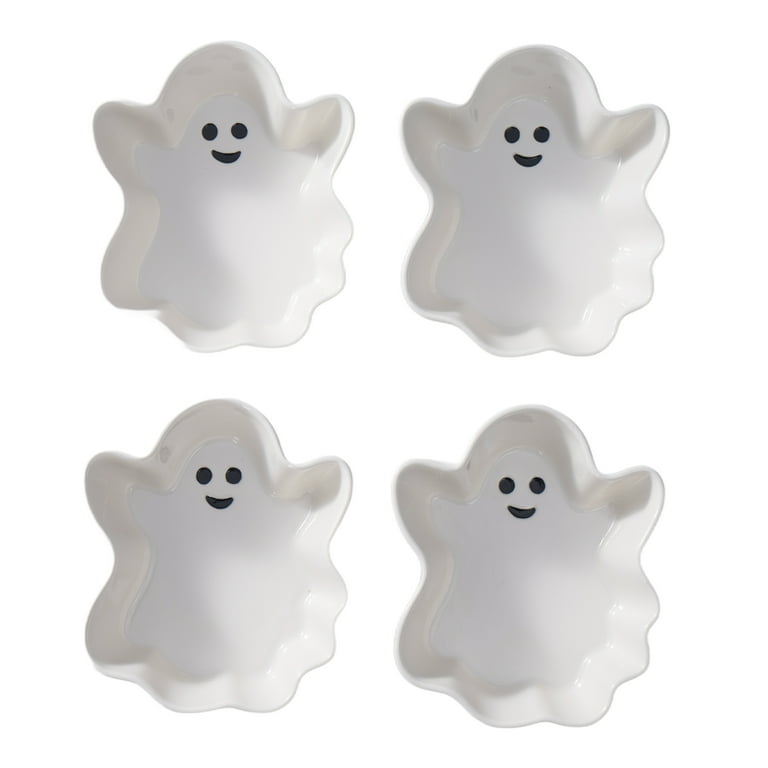 Way to Celebrate Halloween 4pk Ceramic White Figural Ghost