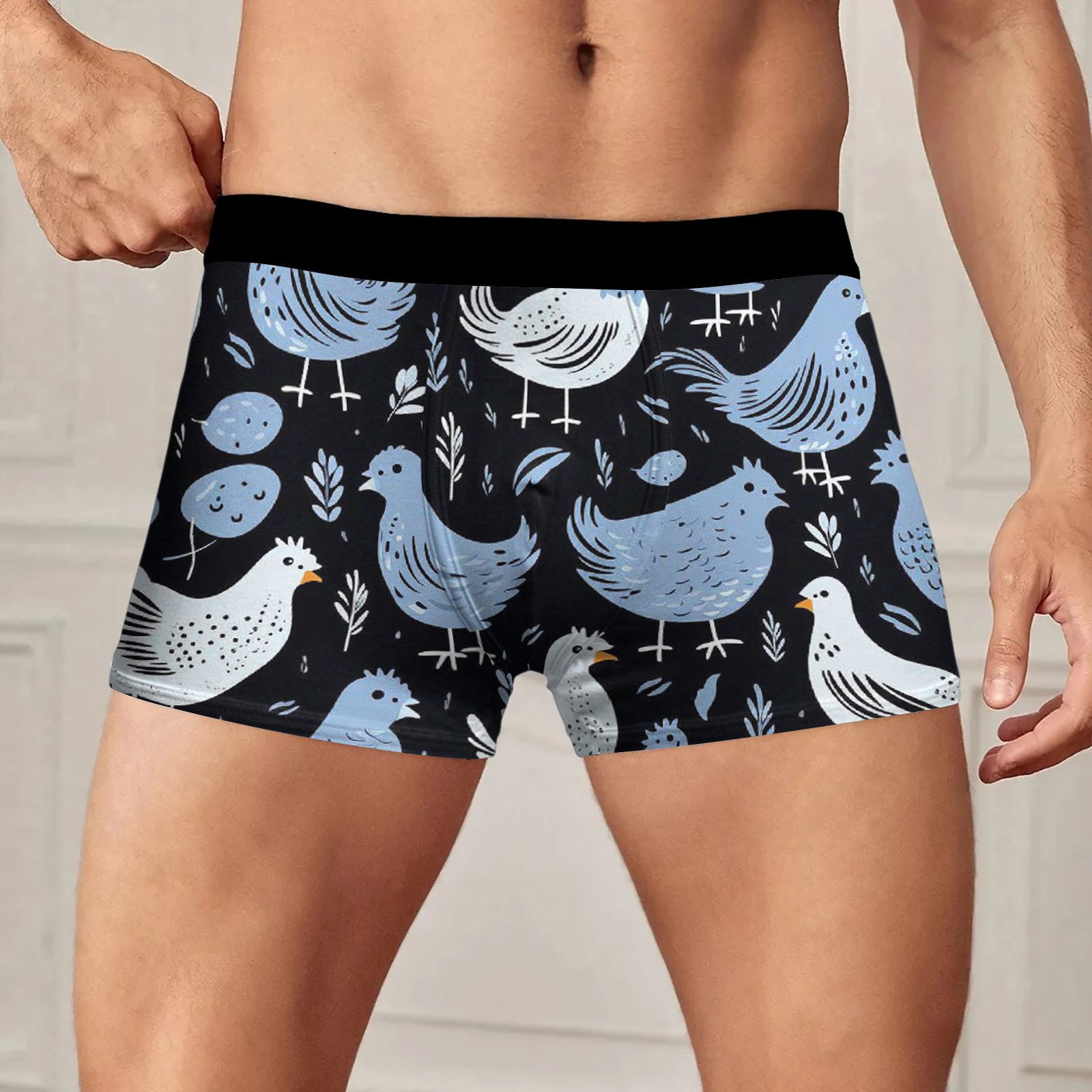 GHSuoui Mens Easter Underwear Breathable Trend Novel Digital 3D Printed