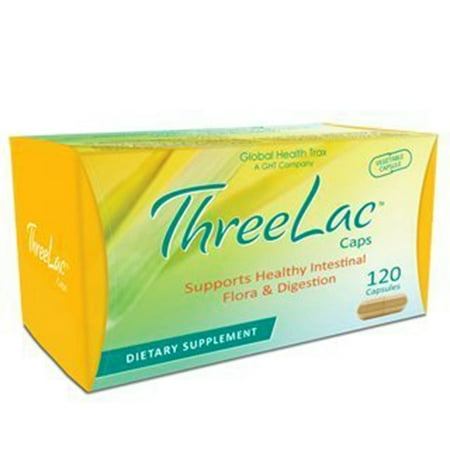 GHT ThreeLac Capsules 120ct - Candida Cleanse; Probiotic to balance your digestive system; reduce candida levels