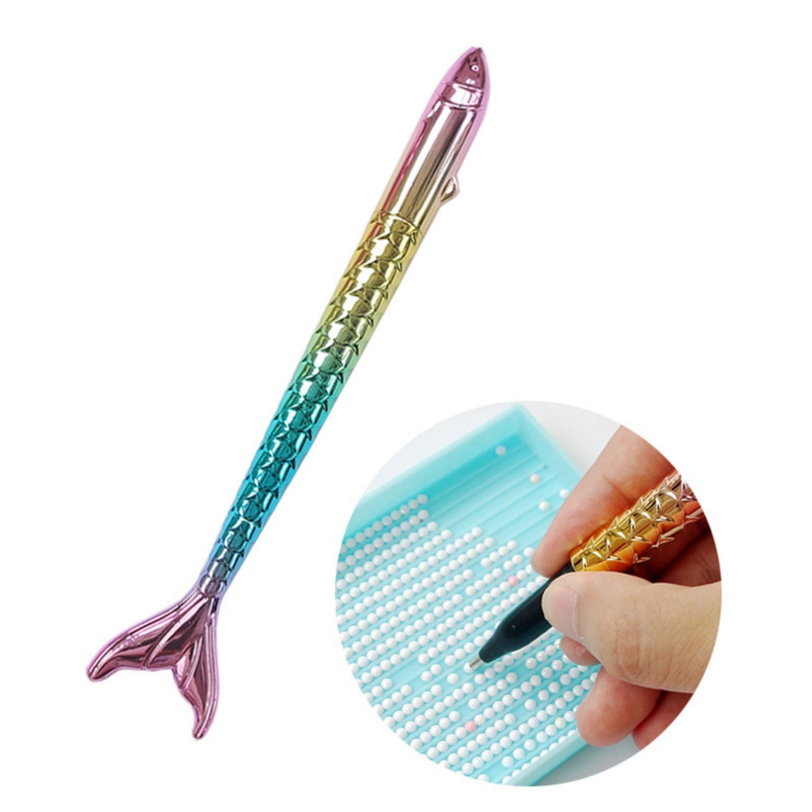 GHUNYUN DIY Diamond Point Pen Colorful Mermaid Style Diamond Pen ...