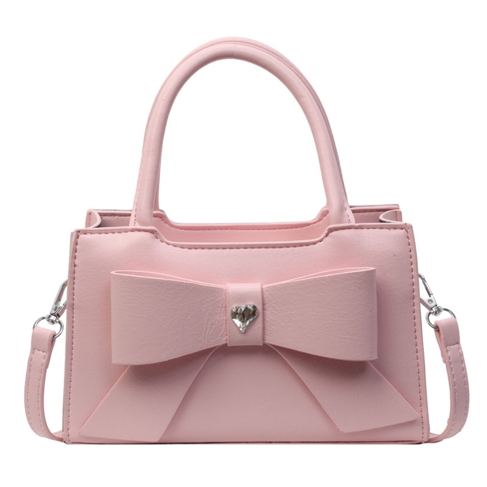GHUNYUN Pink Fashionable bow women's shoulder crossbody bag