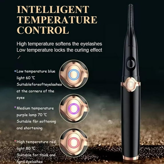 GHYJPAJK 0205-English Black Color Eyelash Roll Portable Electric Heated Eyelash Roll Sacred Tool For Staff