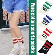 GHYJPAJK 5 Pairs of Socks, Cotton Sports Socks for Men and Women Numbered 123 Hot
