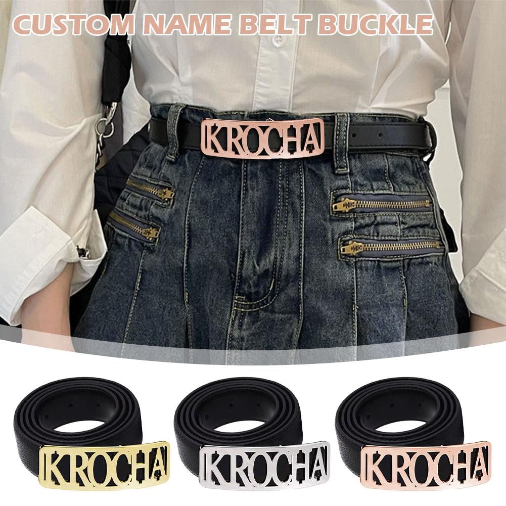 GHYJPAJK Custom Name Belt Buckle Personalized Buckle Hip Hop Belt