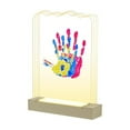 GHYJPAJK DIY Family Handprint Kit Clear Handprint Picture Frame with