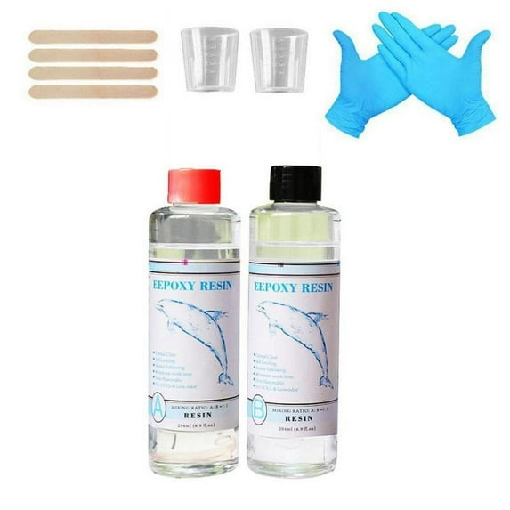 GHYJPAJK Epoxy Resin Kit Crystal Clear Hardener Easy Mix Projects
