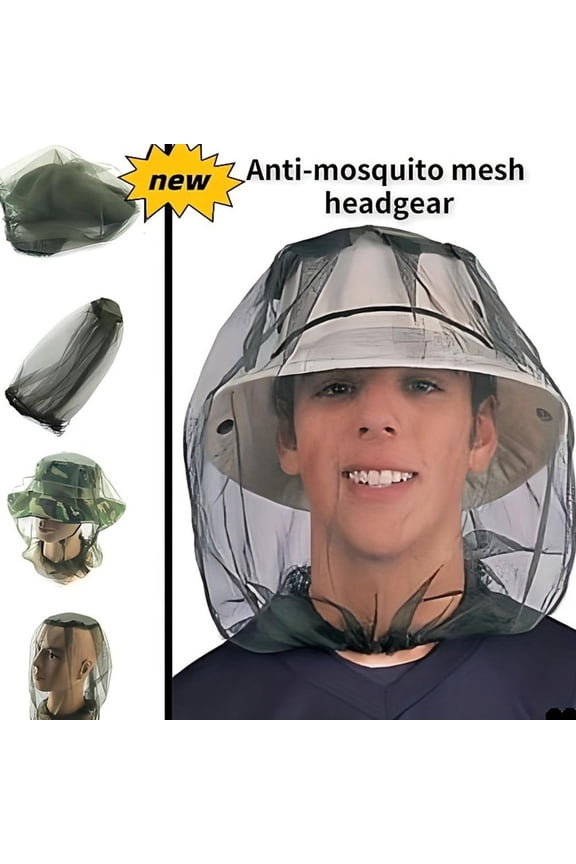 Gray Outer Cap, Night Cap, Insect Repellent, Mosquito Repellent Cap, Fish Repellent, Bleaching Hat, Man And Woman, Bee Repellent Hat, Transparent Sun Screen