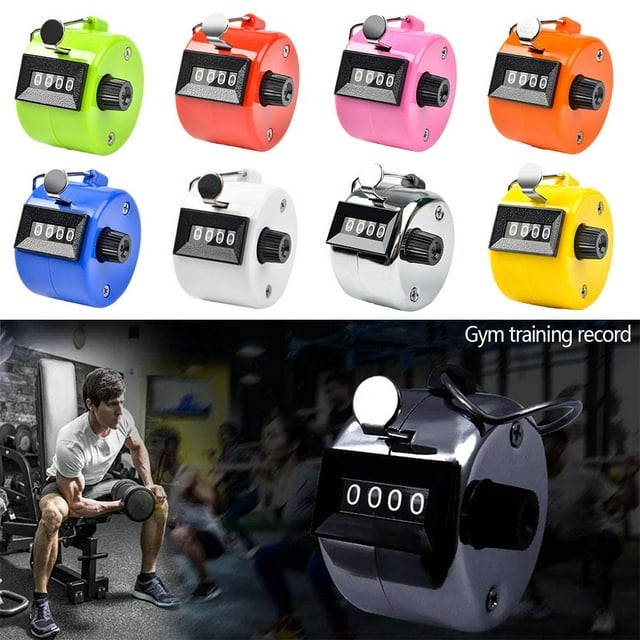 GHYJPAJK Hand Held Tally Counter,4 Digit Mechanical Palm Click Counter,Mini Mechanical Digital Hand Tally Counter,Hand Mechanical Counters,Clicker Pitch Counter,for Knitting,Fishing,Golf,Sports
