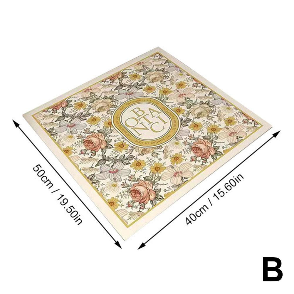 GHYJPAJK PVC Retro Flower Washing Machine Dust Proof Cover Waterproof