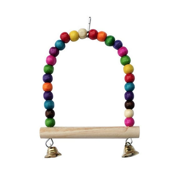 GHYJPAJK Small Swing Parrot Bird Toys Swing Rings Ladder Ladder Tiger Skin Peony Black Phoenix Bite Climbing Bird Cage Ladder