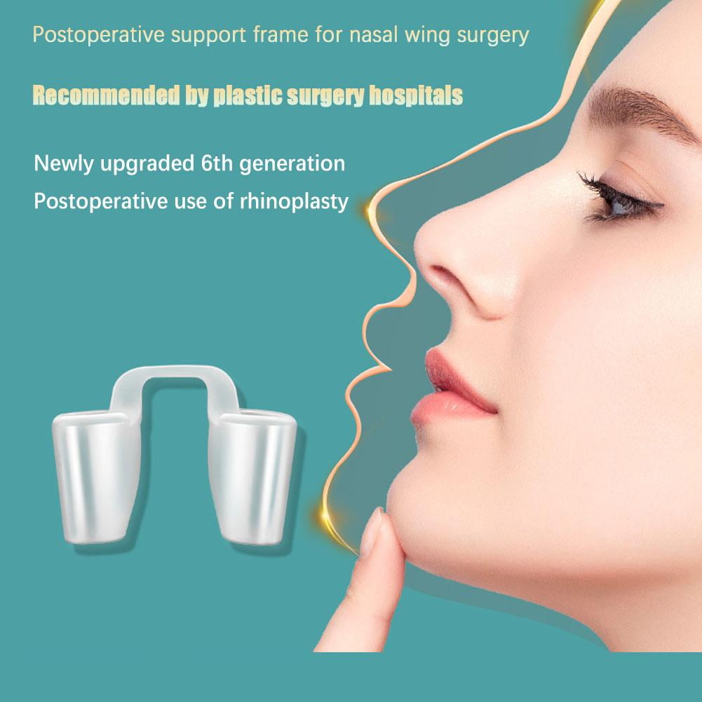 GHYJPAJK Transparent No. 6 Nose Joint Protrusion Posterior Nostril  Supporter Silicone Plastic Shaped Distorted Nose Straight Fixator Plastic  Nasal Bridge