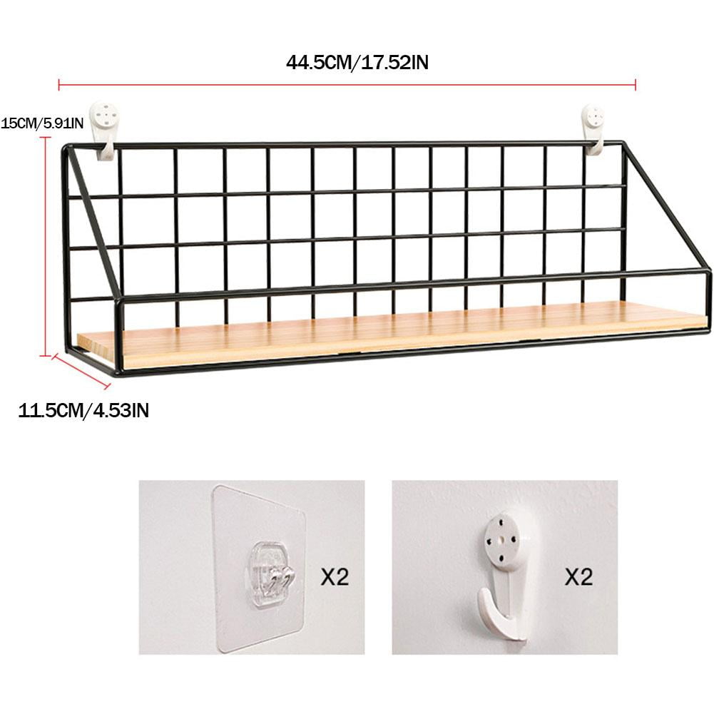 GHYJPAJK Wall Mounted Shelves Non Perforated Wall Iron Hanging Basket