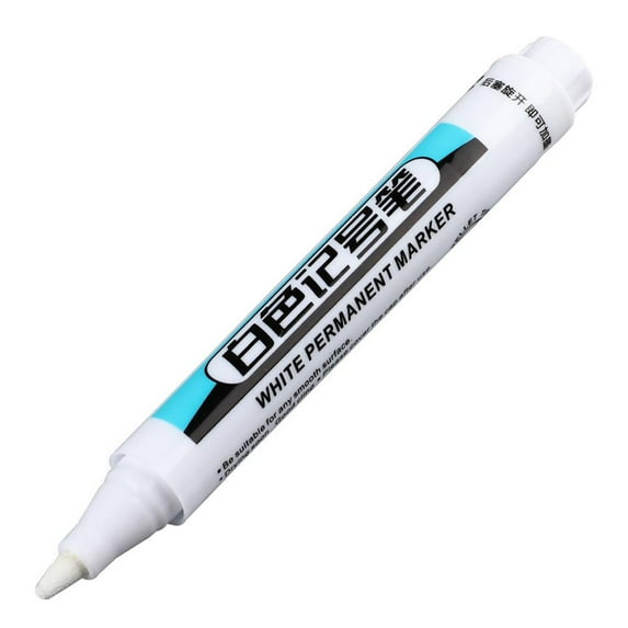GHYJPAJK White Permanent Marker Pen,White Permanent Acrylic Marker Pens for Tyre,Leather,Metal,Wood,Glass,Rocks or Plastic Label,Oil Waterproof Paint Markers