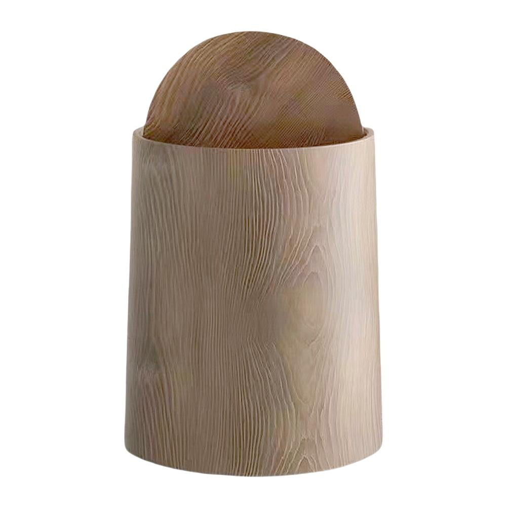 GHYJPAJK ZHOSXRC 1215L Trash Can with LidWood Grain Trash CanWalnut ...