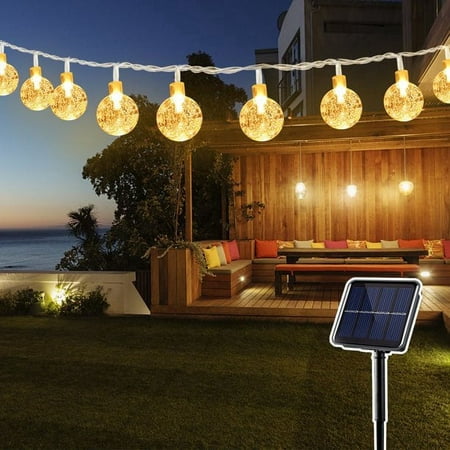 GHodec Outdoor 26 ft Solar Powered 8 Modes 50 LED Light Ropes & Strings