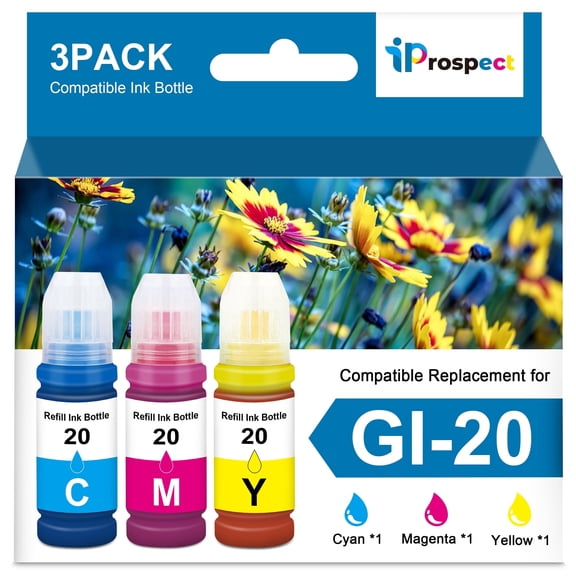 GI-20 G6020 G7020 Color Ink Refill Bottles Compatible for Canon 20 Ink Refill Bottles for Canon GI 20 GI20 GI-20 Ink Refill Bottles Set, Replacements for Canon G7020 G6020 G5020