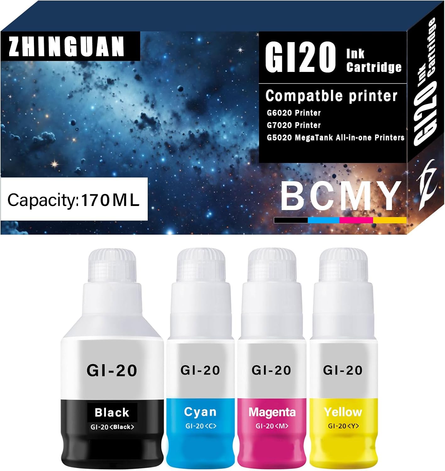 GI-20 GI20 Compatible Ink Bottles Refills Kit Replacment for G6020 ...