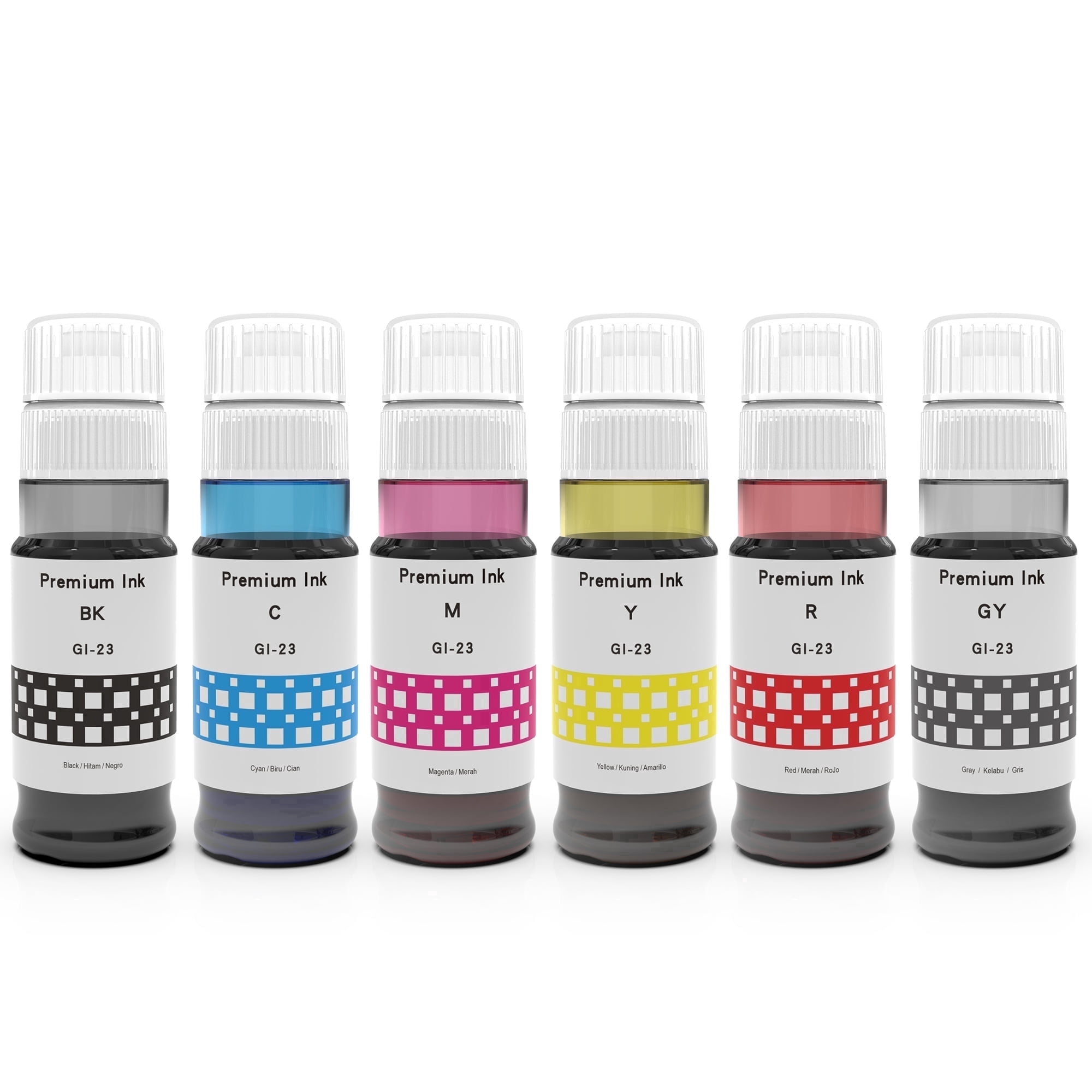 GI23 GI-23 Ink Bottles Replacement for Canon PIXMA G520 G620 Printer(6 Pack)